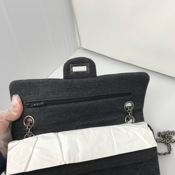 Chanel 2.55 Reissue Mademoiselle Grey Jersey - Picture 6 of 16